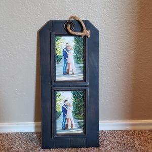Wall hanging double 4by photo frame